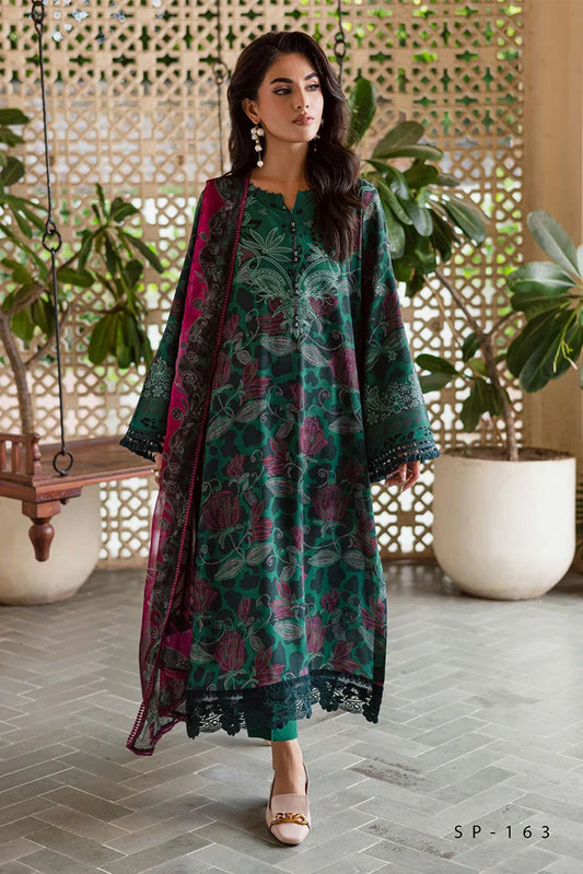 Nureh - Signature Prints Printed Viscose Slub Linen Collecton Vol 1 - SP-163 - Unstitched