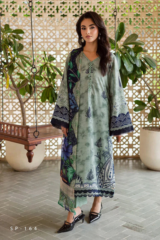 Nureh - Signature Prints Printed Viscose Slub Linen Collecton Vol 1 - SP-164 - Unstitched