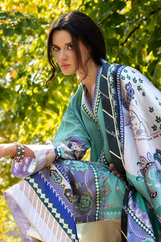 Mushq - Nirvana Printed Silk Collection - 10 Lunar Dew - Unstitched