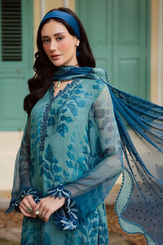 Nureh - Ballerina Embroidered Chiffon Collection Vol 3 - NU2-186 - Unstitched