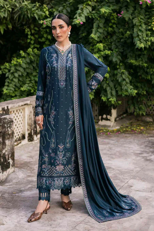 Nureh - Exclusive Embroidered Twill Linen Marina Collection - NE-175 - Unstitched