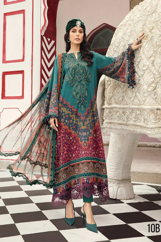 Maria B - Rani Mahal M Prints Fall Collection - MPT-27-10B - Unstitched