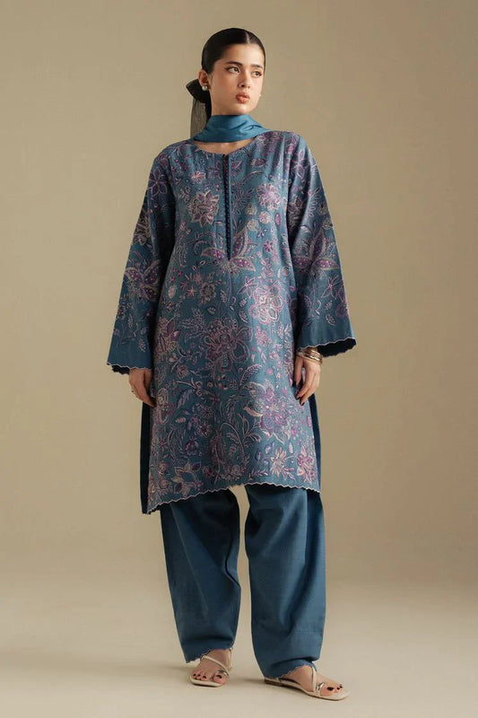 Zara Shahjahan - Coco Winter Collection - MIST-2B - Unstitched
