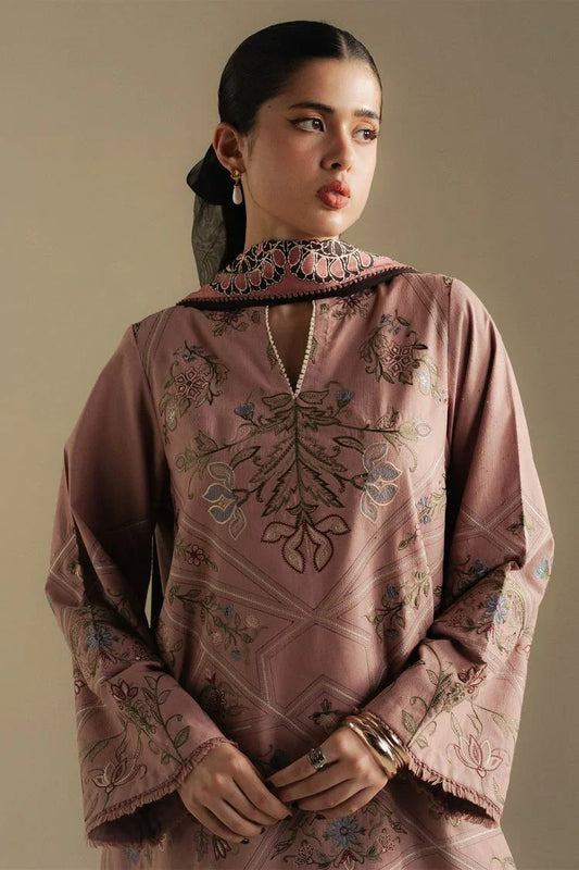 Zara Shahjahan - Coco Winter Collection - CORAL-4A - Unstitched