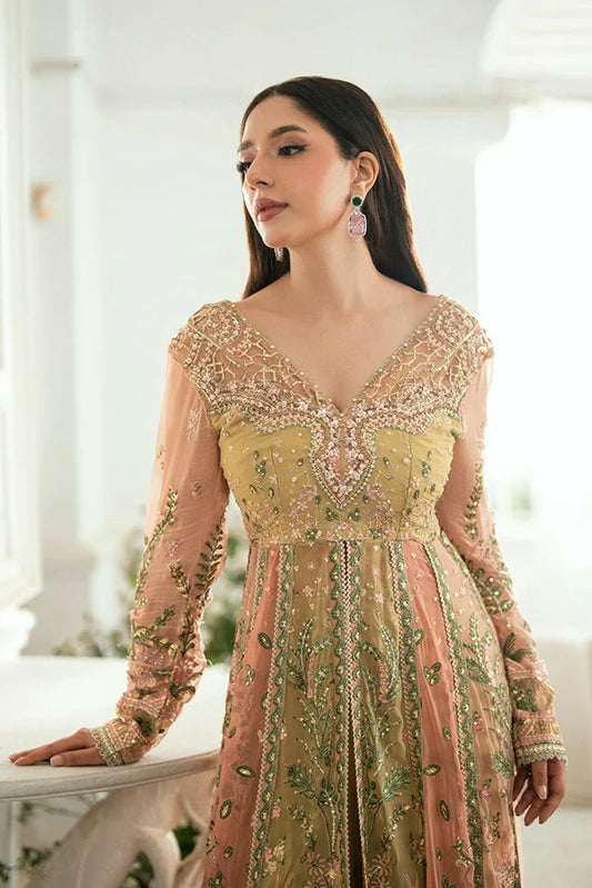 Mushq - Shaam Shandar Chiffon Collection - Sur Sunehri MUNCH250103U - Unstitched