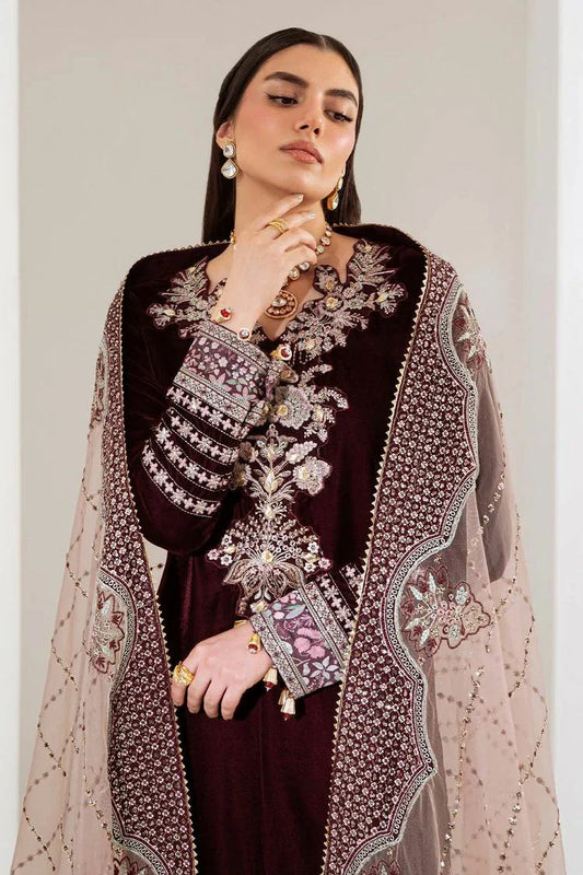 Nureh - Maya Embroidered Velvet Collection Vol 2 - NW-110 - Unstitched