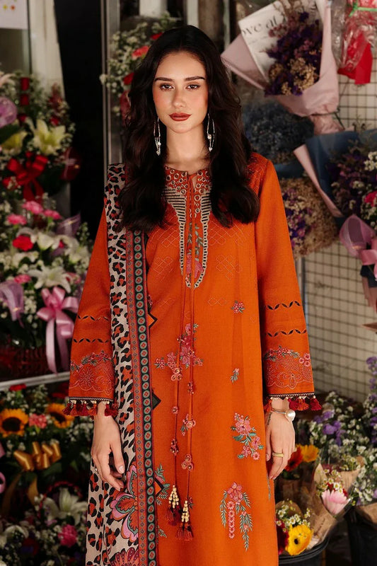 Charizma - Poshima Embroidered Peach Leather Collection Vol 1 - PSW5-03 - Unstitched