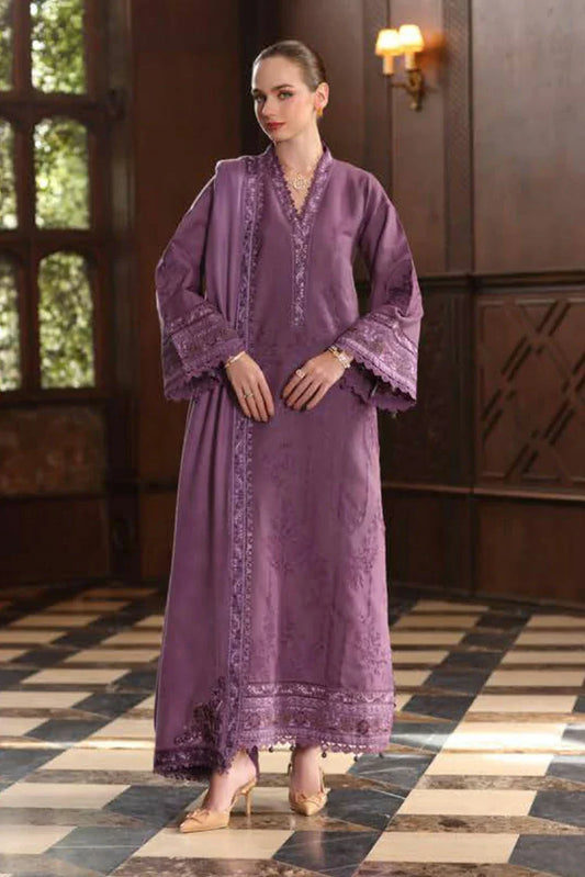 Noor by Saadia Asad - Noor Winter Pashmina Shawl - D6-Serenity - Unstitched