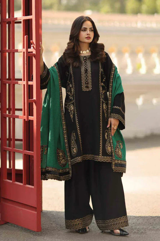 Charizma - Signature Embroidered Peach Leather & Velvet Collection - CSW5-06 - Unstitched