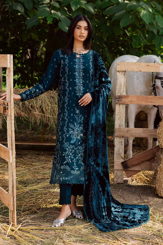 Nureh - Exclusive Luxury Unstitched Peach Leather Collection Vol 2 - NE-186 - Unstitched