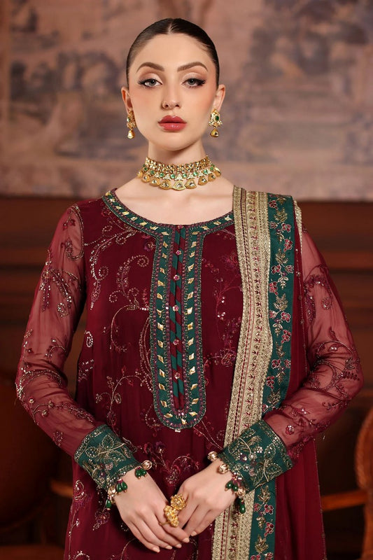 Nureh - Alfaaz Festive Embroidered & Embellished Chiffon Collection - NL-90 - Unstitched