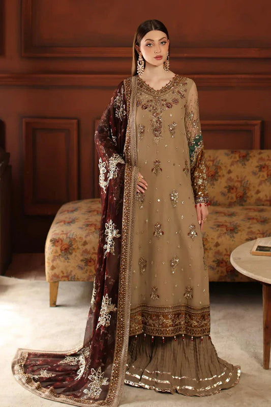 Nureh - Alfaaz Festive Embroidered & Embellished Chiffon Collection - NL-91 - Unstitched
