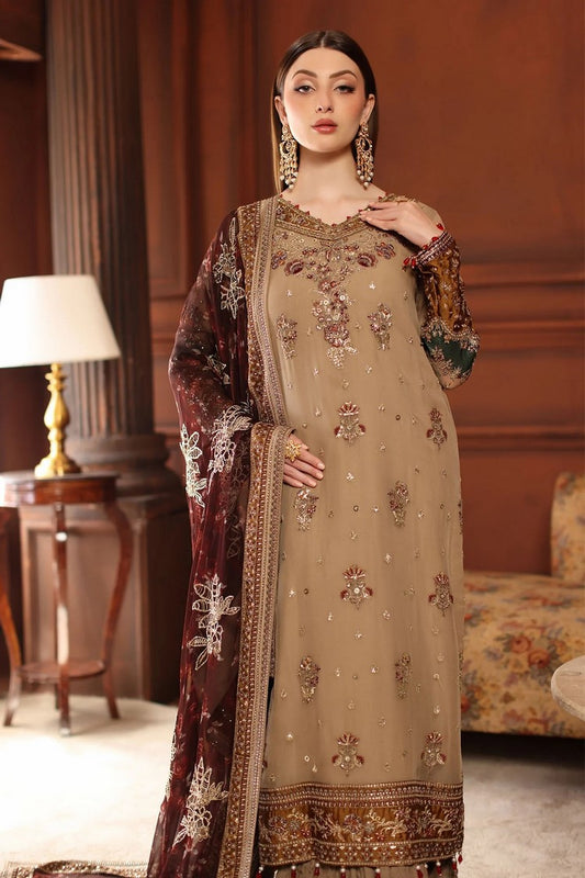 Nureh - Alfaaz Festive Embroidered & Embellished Chiffon Collection - NL-91 - Unstitched