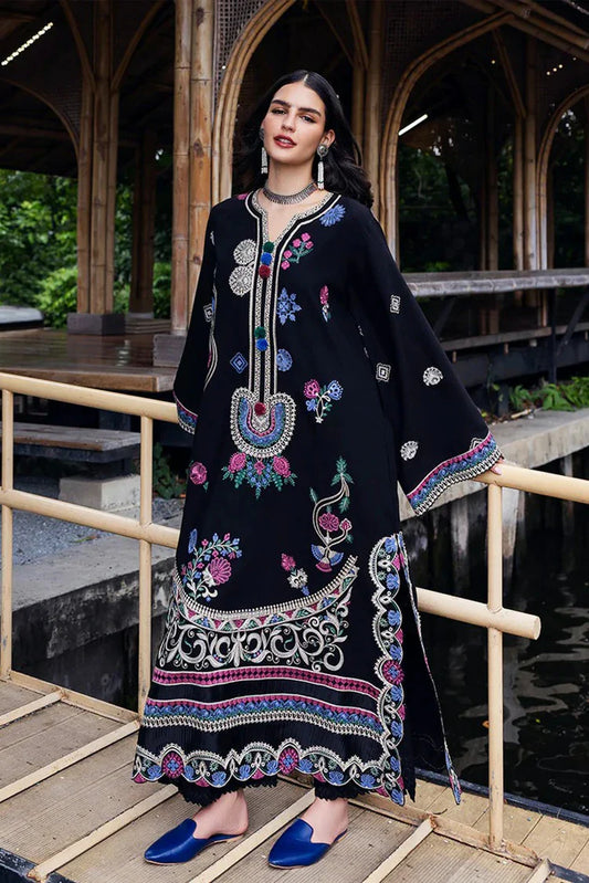 Mushq - Hemline Symphony Karandi Collection - 02U-Midnight Rune - Unstitched