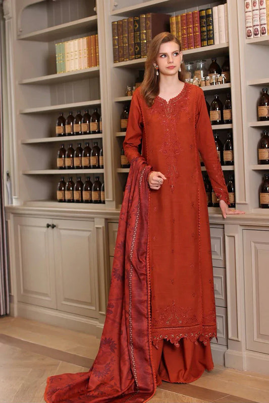 Noor by Saadia Asad - Noor Winter Embroidered Printskhaas Collection - Design 5A - Unstitched