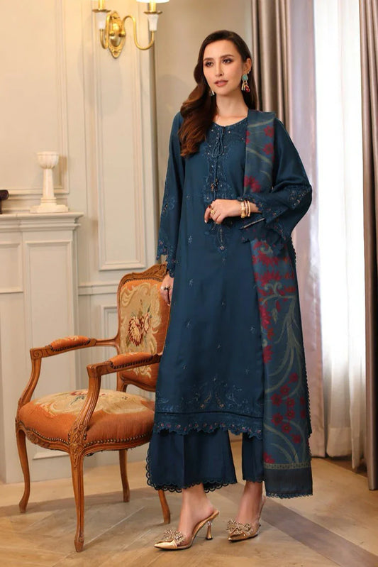 Noor by Saadia Asad - Noor Winter Embroidered Printskhaas Collection - Design 5B - Unstitched