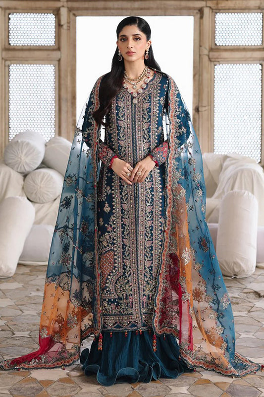 Qalamkar - Shadmani Wedding Formals - RH-02 NEELAM - Unstitched