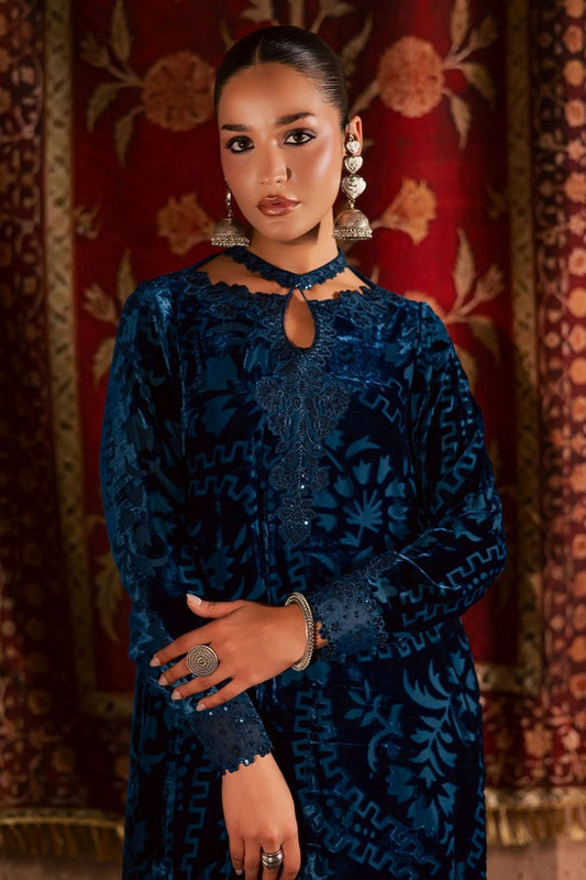 Nureh - Ballerina Embellished Velvet Palachi Collection - NU2-188 - Unstitched