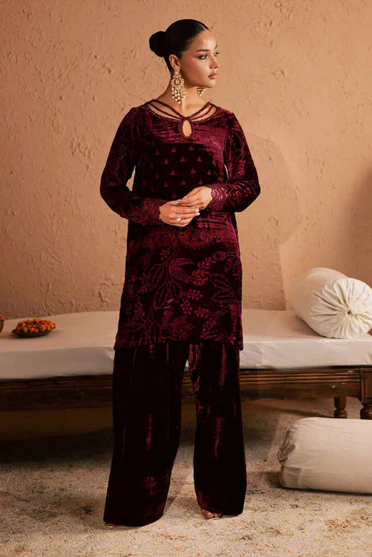 Nureh - Ballerina Embellished Velvet Palachi Collection - NU2-190 - Unstitched