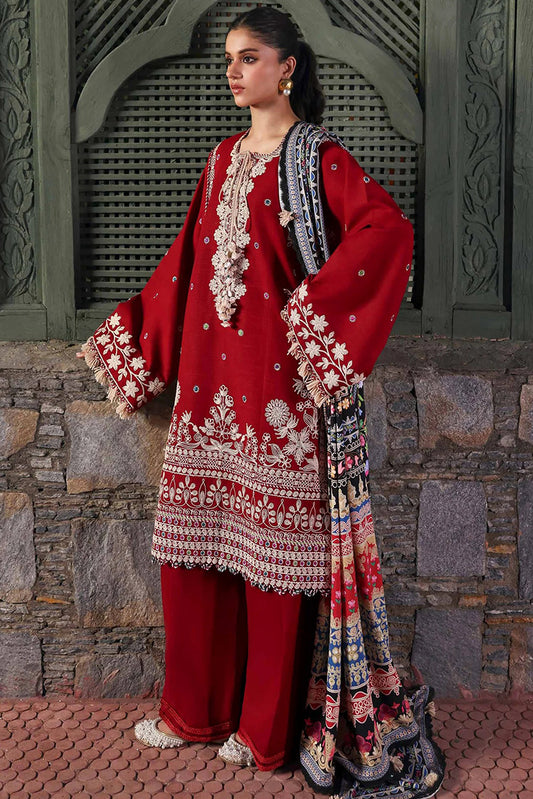 Republic Womenswear - Amaris Winter Shawl Collection - D13-Orlena - Unstitched