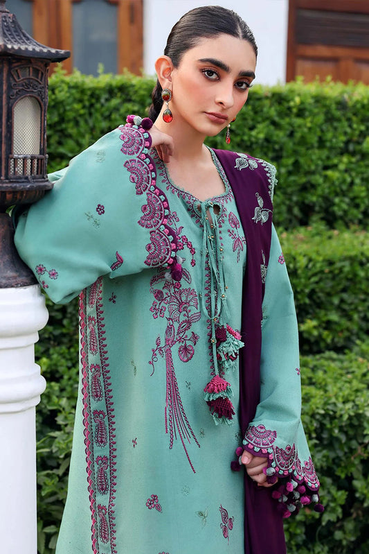 Republic Womenswear - Amaris Winter Shawl Collection - D14-Virella - Unstitched