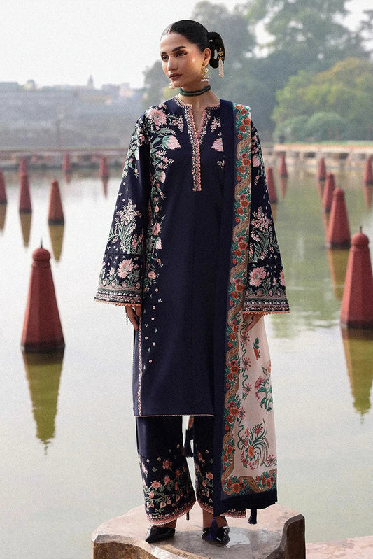 Hussain Rehar - Jugnu Khaddar Autumn Winter Edit 2 - Navi-1196 - Unstitched