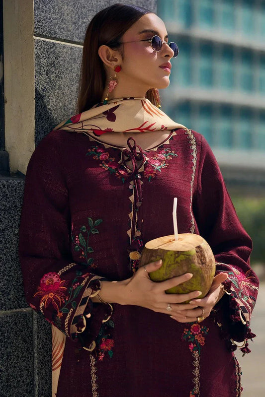 Charizma - Poshima Embroidered Peach Leather Collection Vol 2 - PSW5-10 - Unstitched