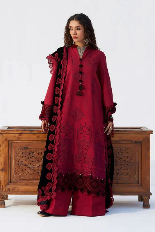 Saira Rizwan - Heritage Khaddar Karandi Collection - NAZNEEN-04 - Unstitched