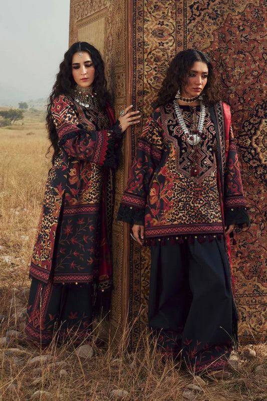 Saira Rizwan - Heritage Khaddar Karandi Collection - NAZ-09 - Unstitched