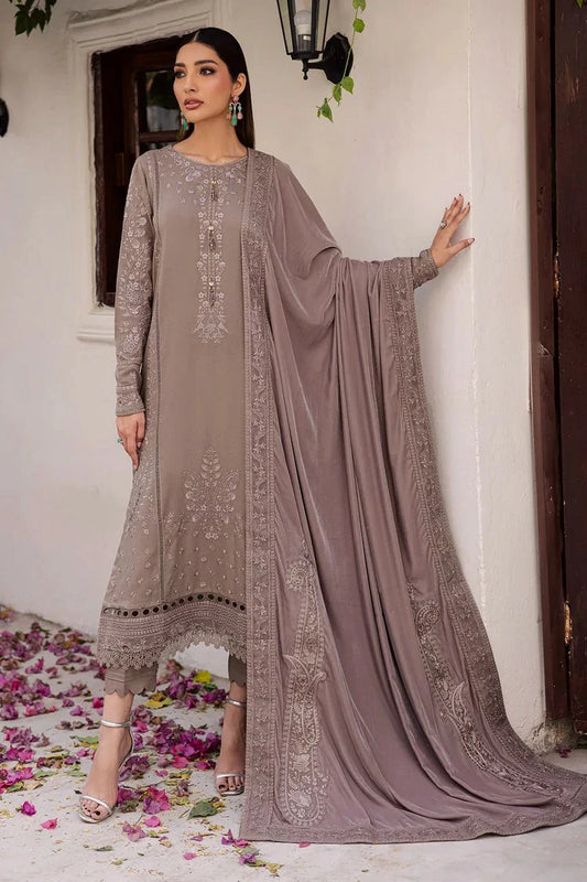 Nureh - Exclusive Luxury Unstitched Peach Leather Collection Vol 4 - NE-201 - Unstitched