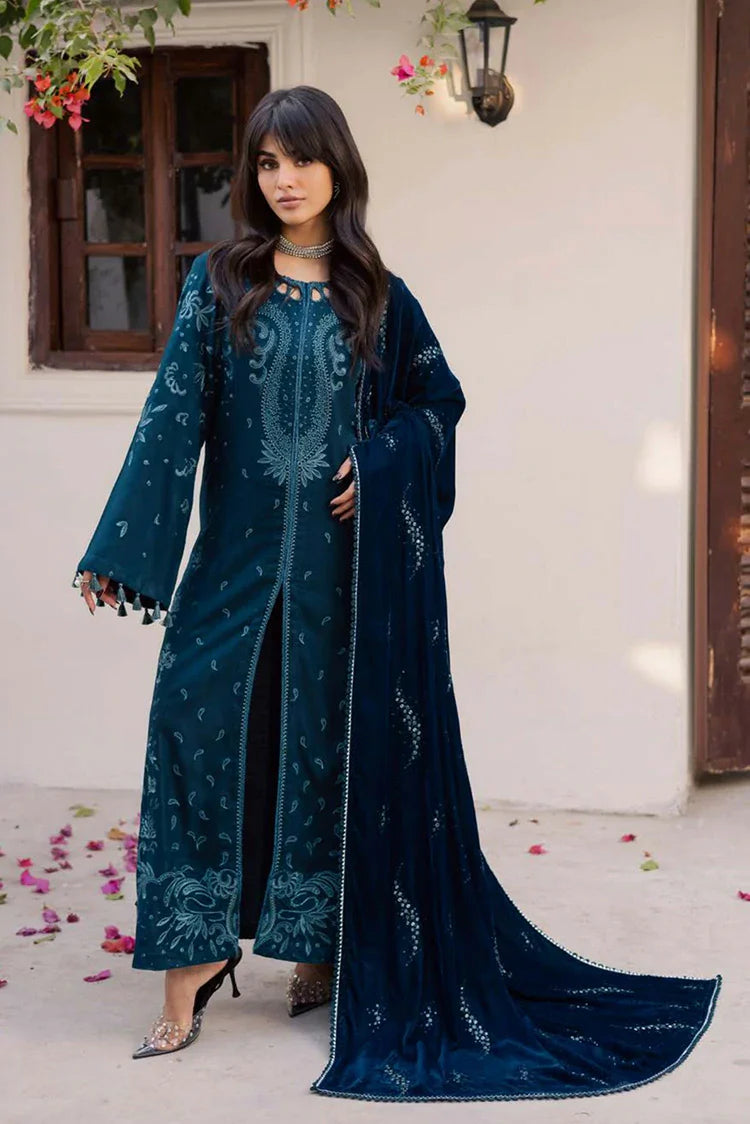 peach leather dress Nureh - Exclusive Luxury Unstitched Collection Vol 6 magentoId:22403