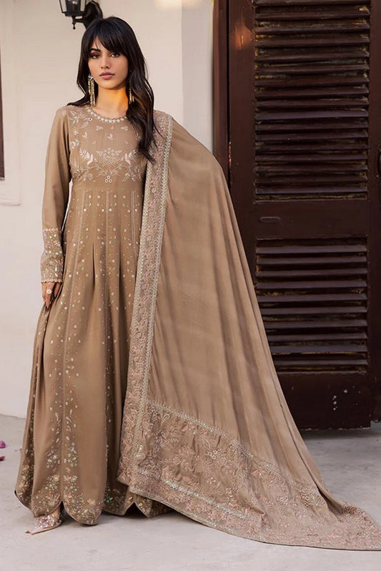 Nureh - Exclusive Luxury Unstitched Peach Leather Collection Vol 6 - NE-212 - Unstitched