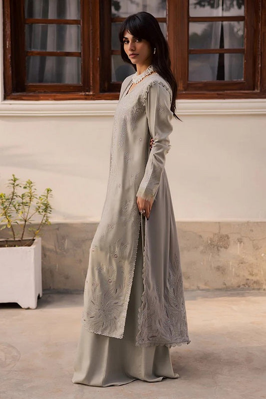 Nureh - Exclusive Luxury Unstitched Peach Leather Collection Vol 6 - NE-214 - Unstitched