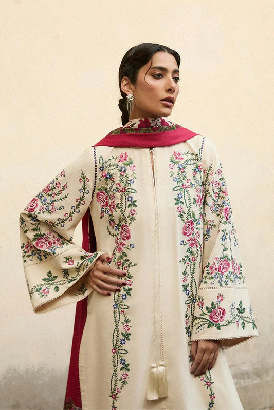 Hussain Rehar - Jugnu Karandi Unstitched AW 25 Edit 3 - LD1191-Zura - Unstitched