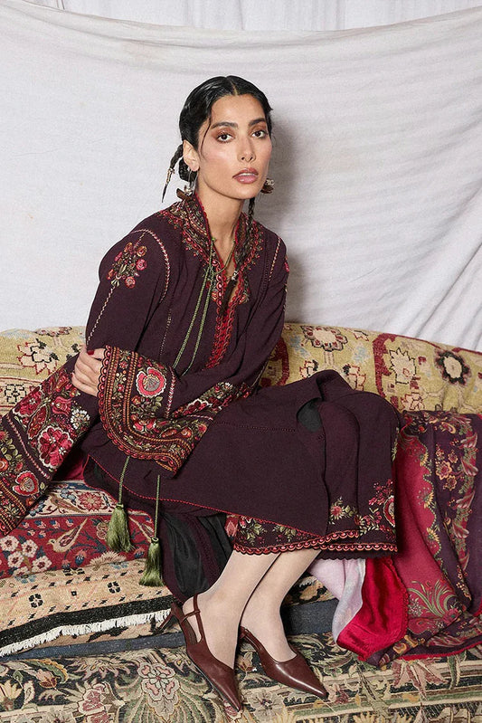 Hussain Rehar - Jugnu Karandi Unstitched AW 25 Edit 3 - LD1197-Bari - Unstitched