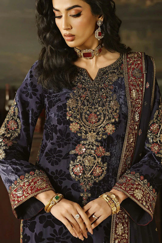 Charizma - Signora Premium Embroidered Plachi Velvet Collection Vol 2 - CVT5-11 - Unstitched