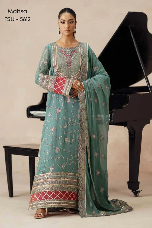 Freesia - Mehrun Luxury Chiffon Collection - FSU-5612 Mahsa - Unstitched