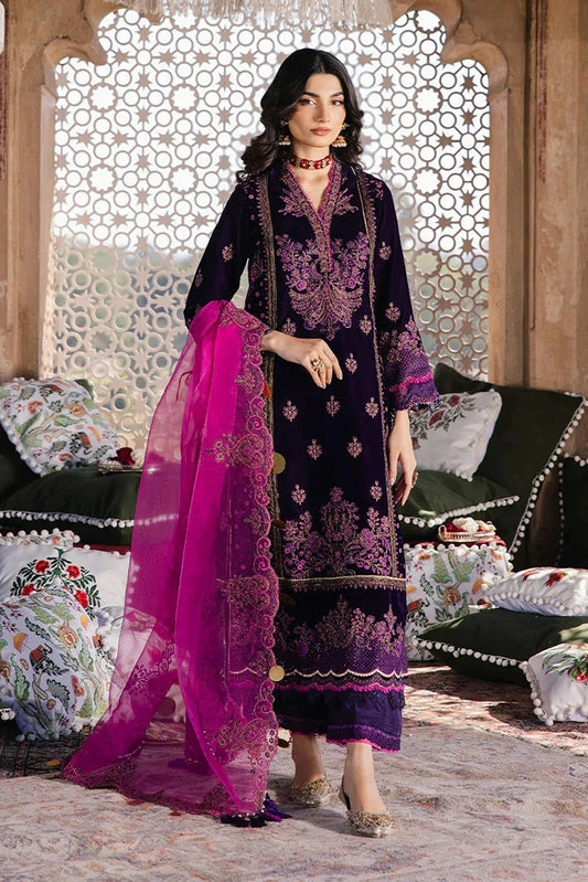Zarizaa - Mukhtar e Khaas Festive Velvet Collection - 02 Chamaan - Unstitched