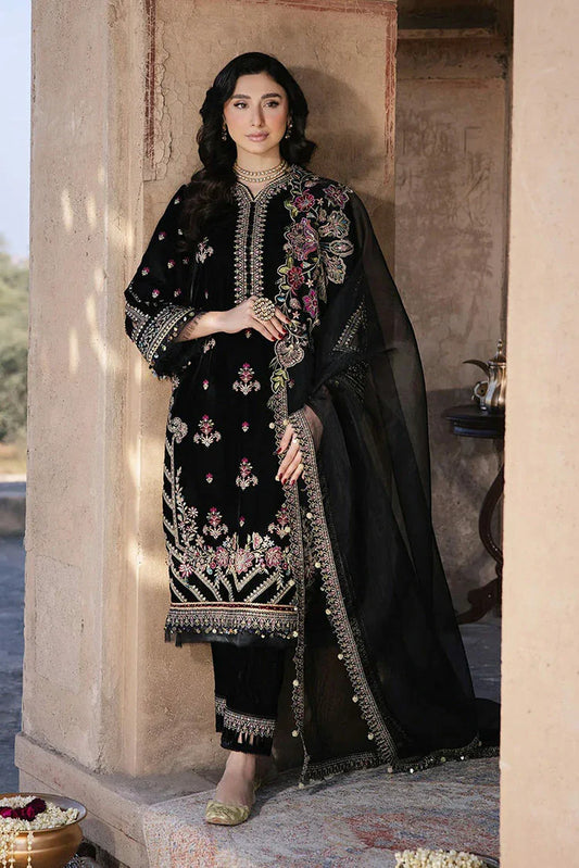 Zarizaa - Mukhtar e Khaas Festive Velvet Collection - 05 Zeena - Unstitched
