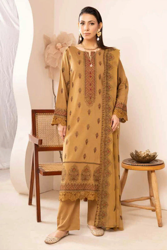 Noor e Fajar - Hania Embroidered Karandi Collection - KR-193 - Unstitched