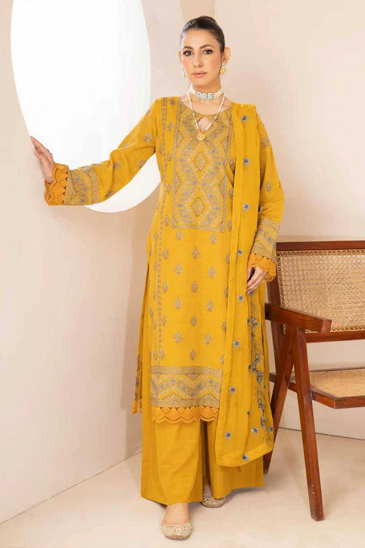 Noor e Fajar - Hania Embroidered Karandi Collection - KR-195 - Unstitched