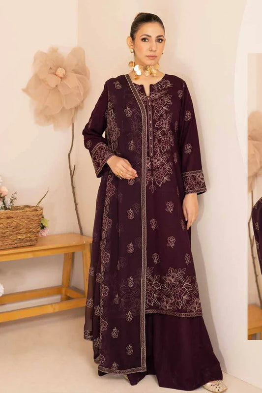 Noor e Fajar - Hania Embroidered Karandi Collection - KR-197 - Unstitched
