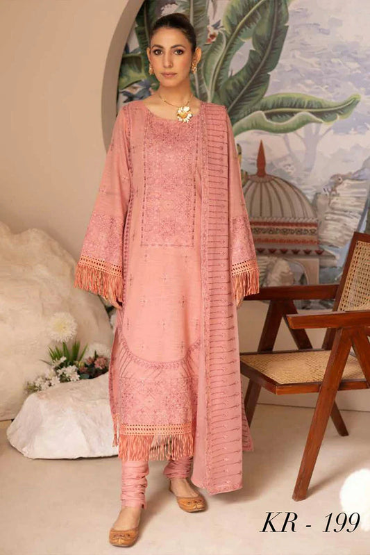 Noor e Fajar - Hania Embroidered Karandi Collection - KR-199 - Unstitched