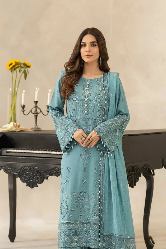 Raeesa - Dehleez Embroidered Karandi Collection - DK-003 - Unstitched