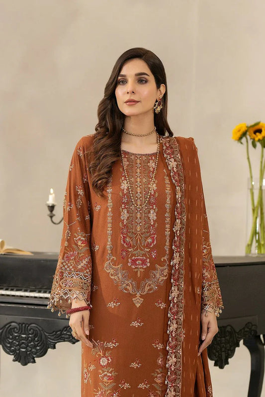 Raeesa - Dehleez Embroidered Karandi Collection - DK-007 - Unstitched