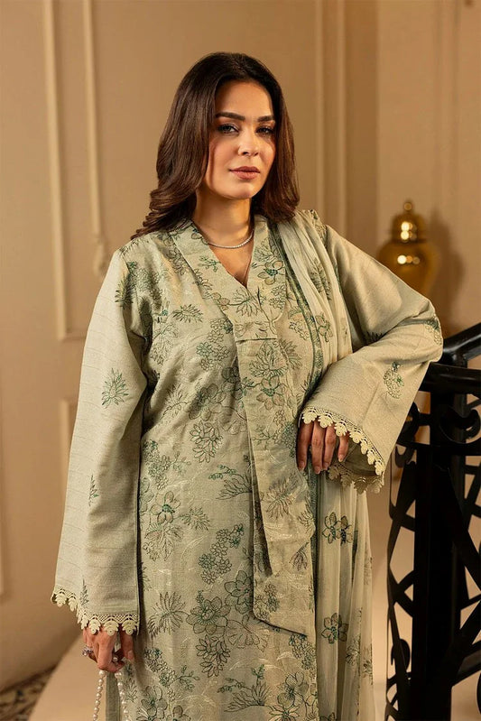 Noor e Fajar - Shahtaj Embroidered Karandi Collection - KR-200 - Unstitched