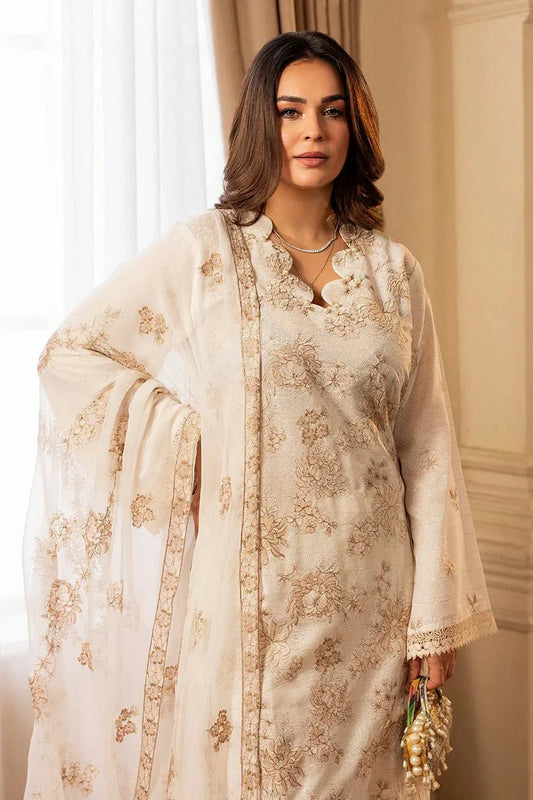 Noor e Fajar - Shahtaj Embroidered Karandi Collection - KR-203 - Unstitched