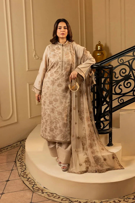 Noor e Fajar - Shahtaj Embroidered Karandi Collection - KR-205 - Unstitched