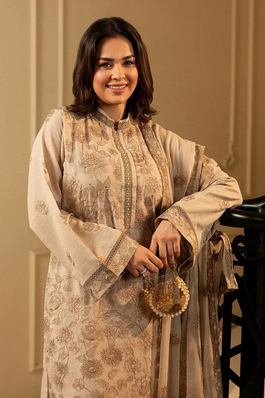 Noor e Fajar - Shahtaj Embroidered Karandi Collection - KR-205 - Unstitched