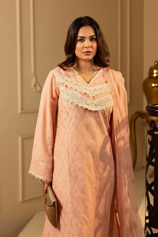 Noor e Fajar - Shahtaj Embroidered Karandi Collection - KR-208 - Unstitched